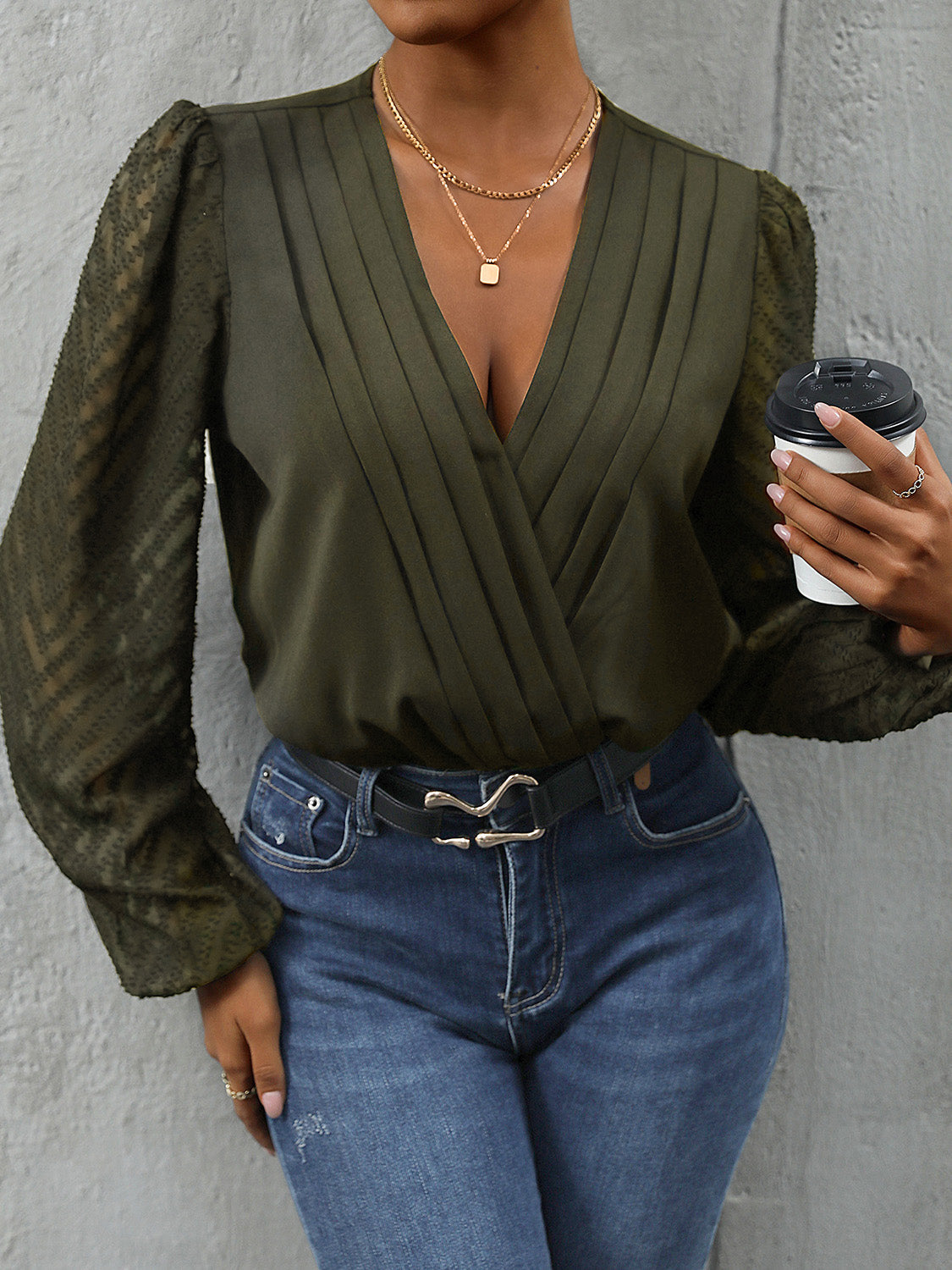 Stilla | Surplice Langærmet Bodysuit