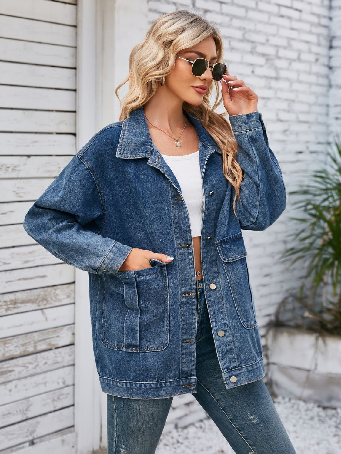 Stilla | Up Langærmet Denimjakke