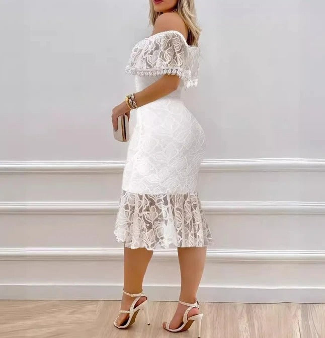 Stilla | Elegant Blonde Bodycon Fishtail Kjole til Kvinder