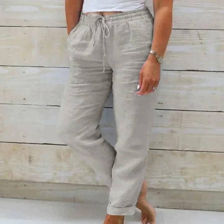 Stilla | Cotton Sommerbukser Med Elastisk Livrem