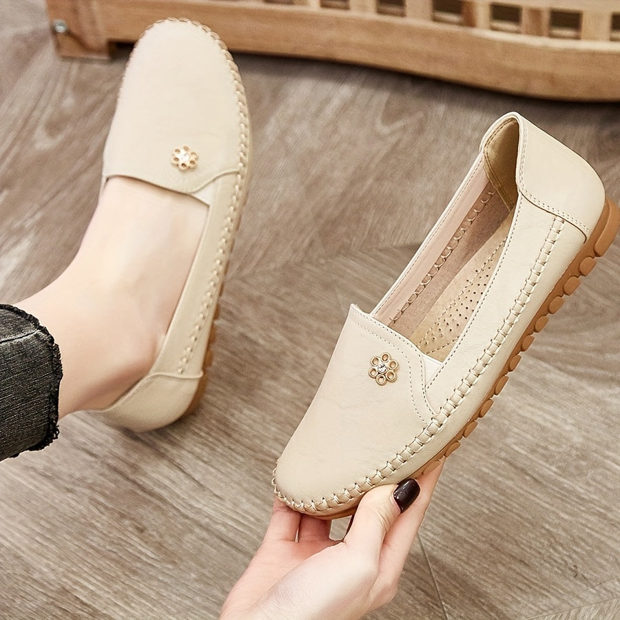 Stilla | Lette Dame Flade Loafers, Skridsikre Slip on Sko