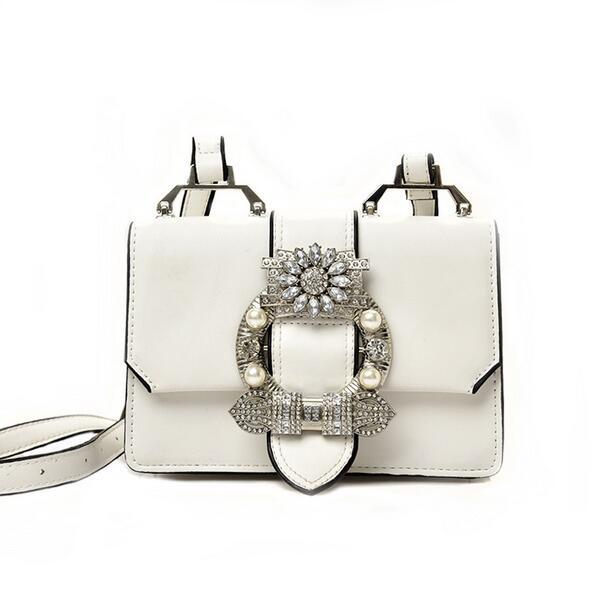 Stilla | Elegant Diamond Lock Vegansk Læder Skuldertasker