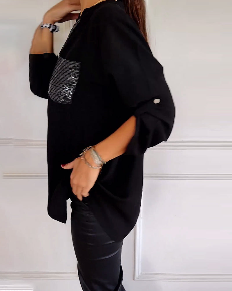 Stilla | Stilfuld Bluse med Glimmer Ikke specificeret Elegant & Strålende