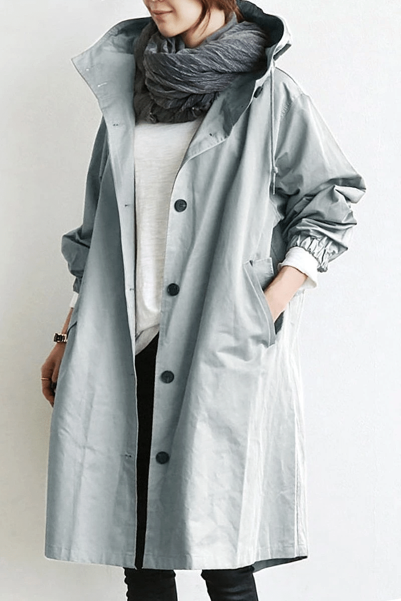 Stilla | the Wind Jacket Med Knapper Og Hætte.