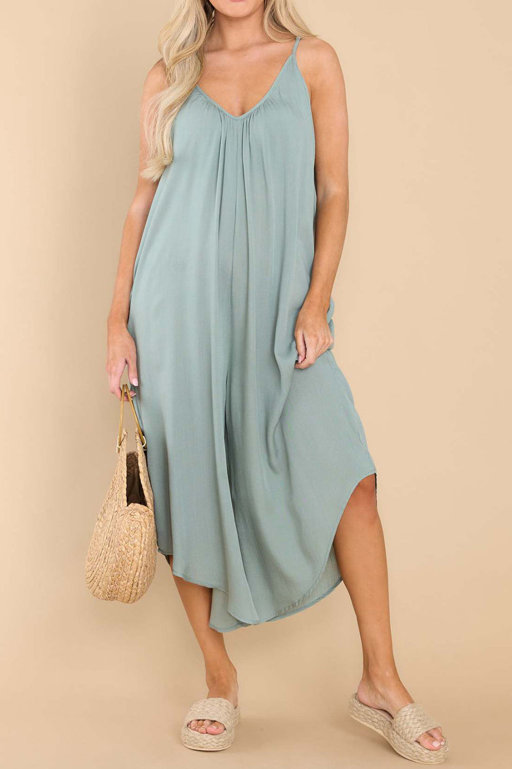 Stilla | Spaghetti Strop V-hals Jumpsuit