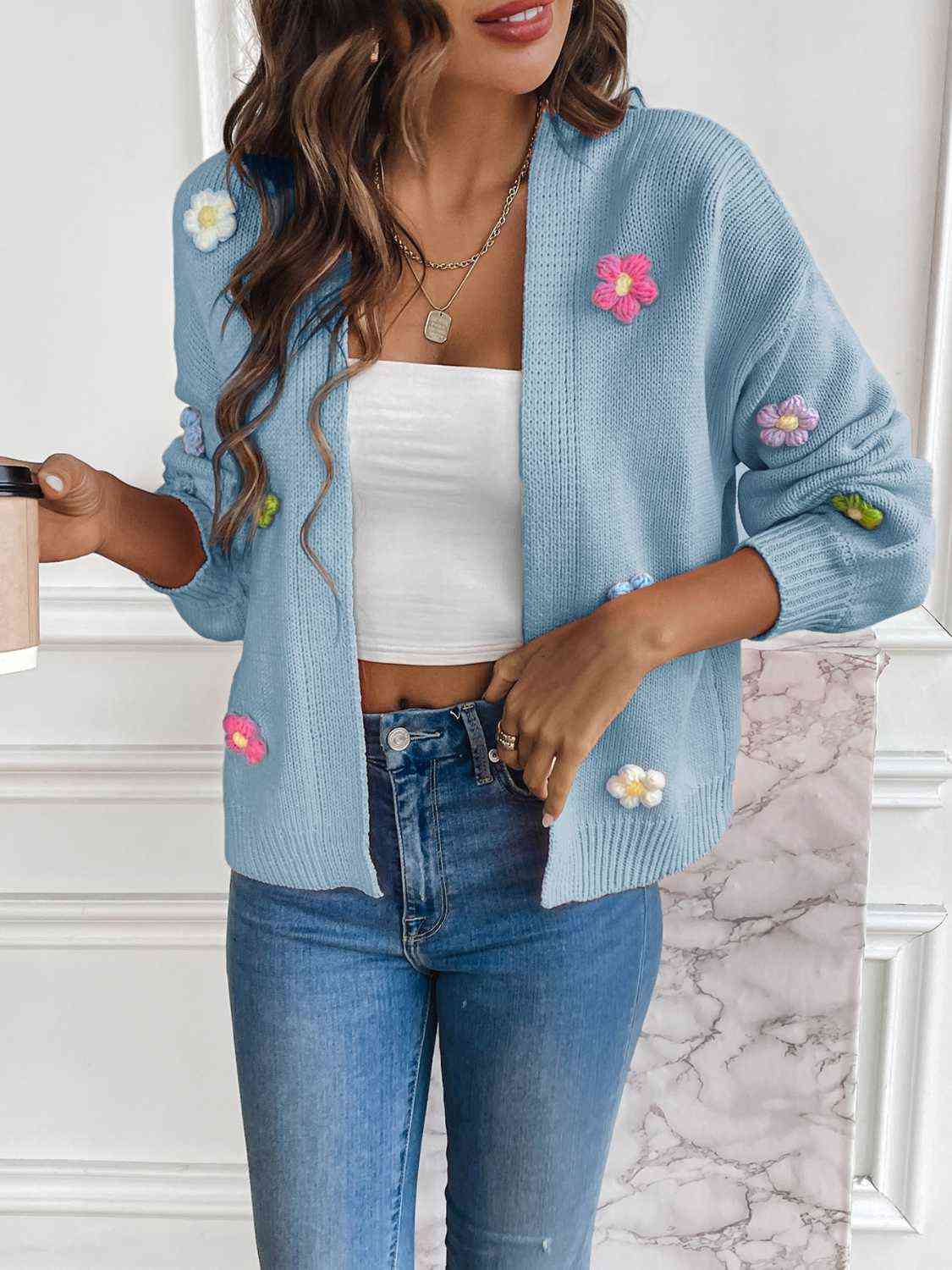Stilla | Langærmet Åben Front Cardigan