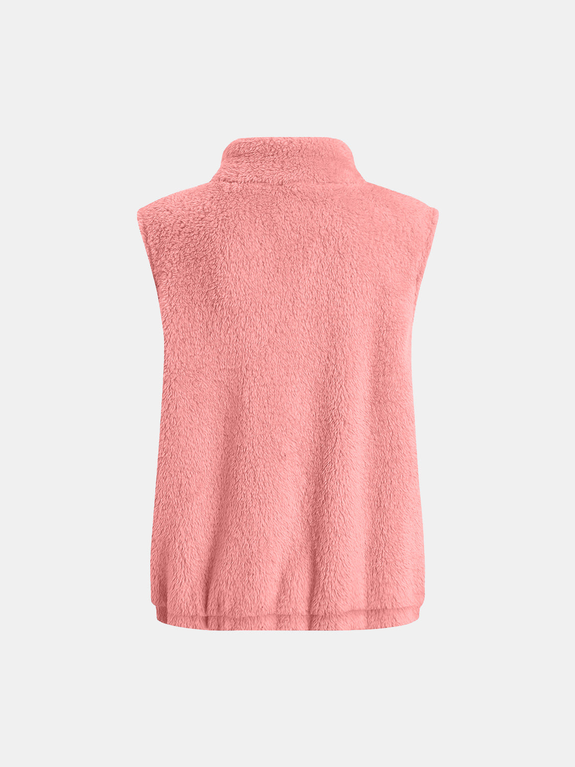 Stilla | Plush Vest Kapotte med Lynlås og Store Lommer