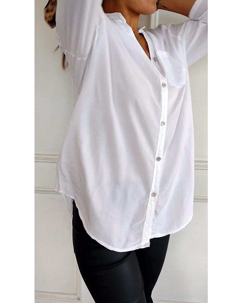Stilla | Stilfuld Bluse med Glimmer Ikke specificeret Elegant & Strålende