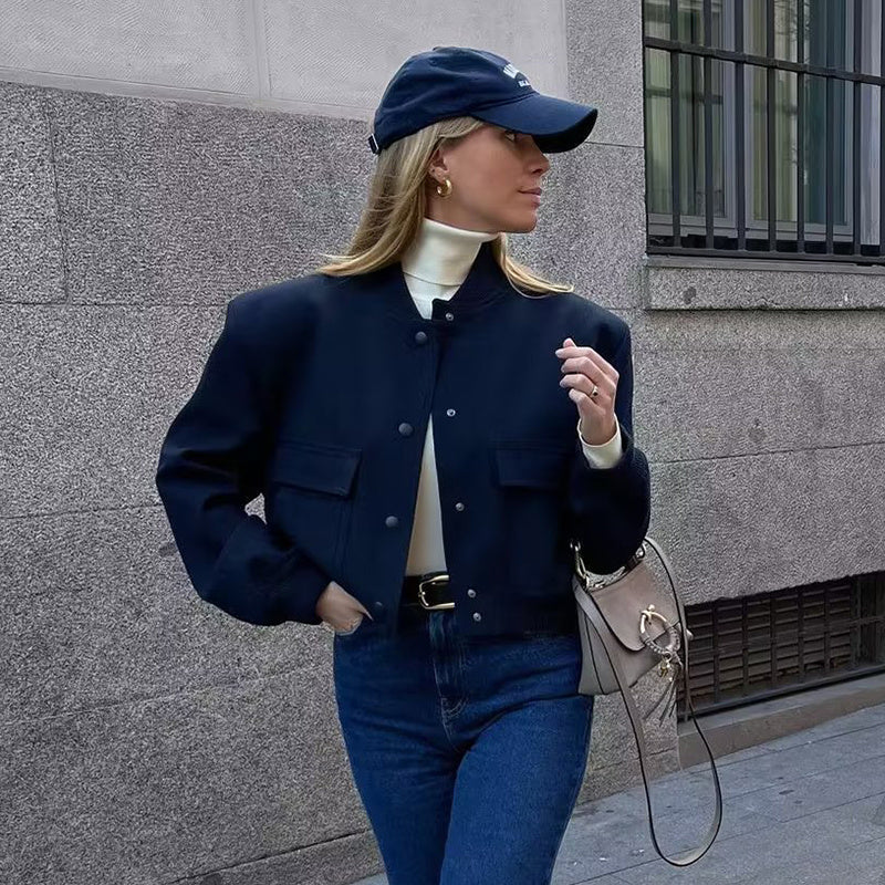 Stilla | Casual Kort Jakke med Lommer