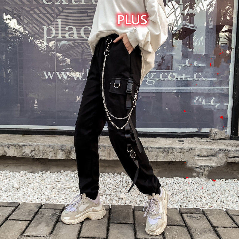 Stilla | Kvinders Punk Harem Cargo Joggers med Lommer
