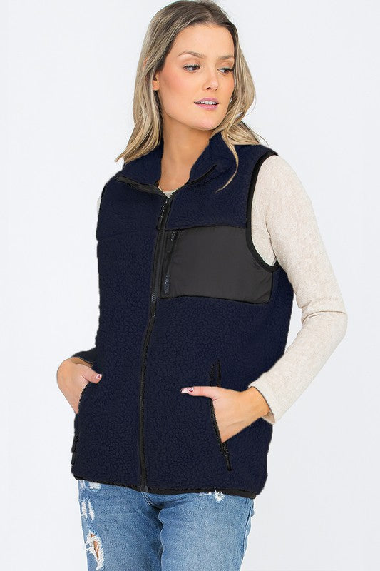 Stilla | Kvinders Sherpa Fleece Vest Top Jakke