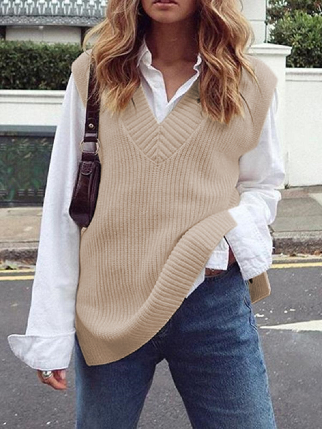 Stilla | V-hals ærmeløs sweater vest