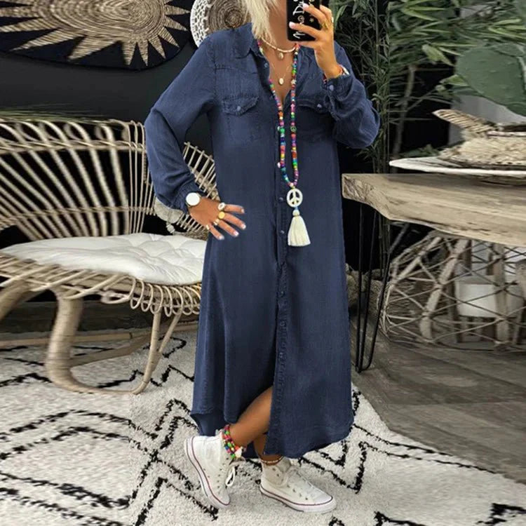 Stilla | Chic lang kjole i denim