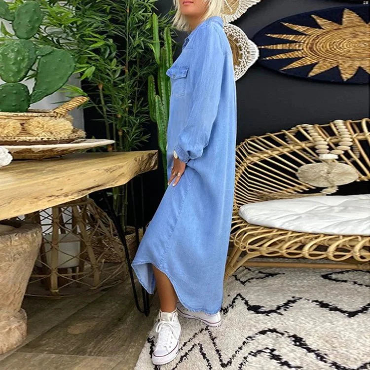 Stilla | Chic lang kjole i denim