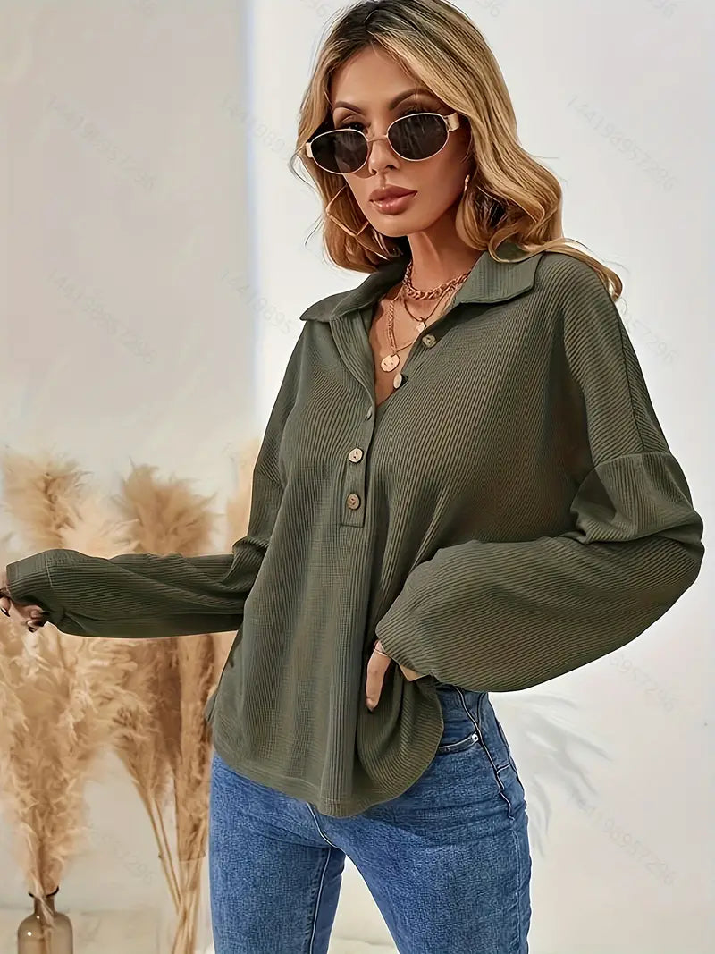 Stilla | Stribet Bluse Med Knaplukning