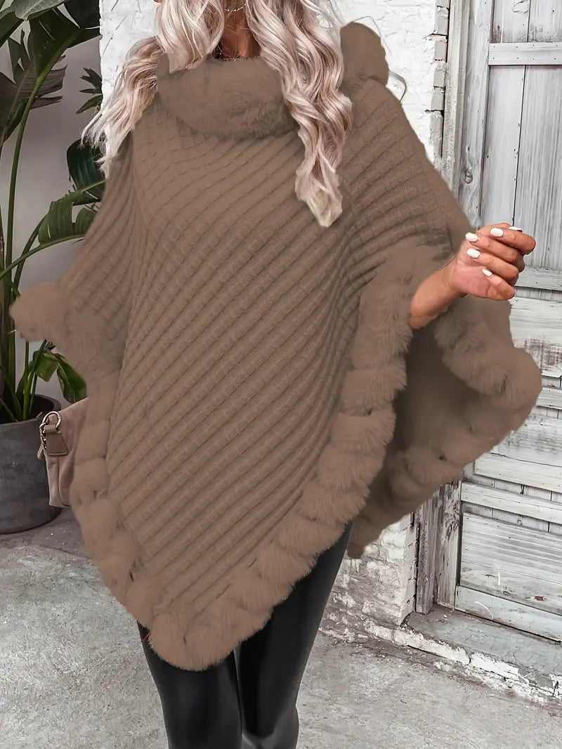 Stilla | Striktrøje Poncho-stil