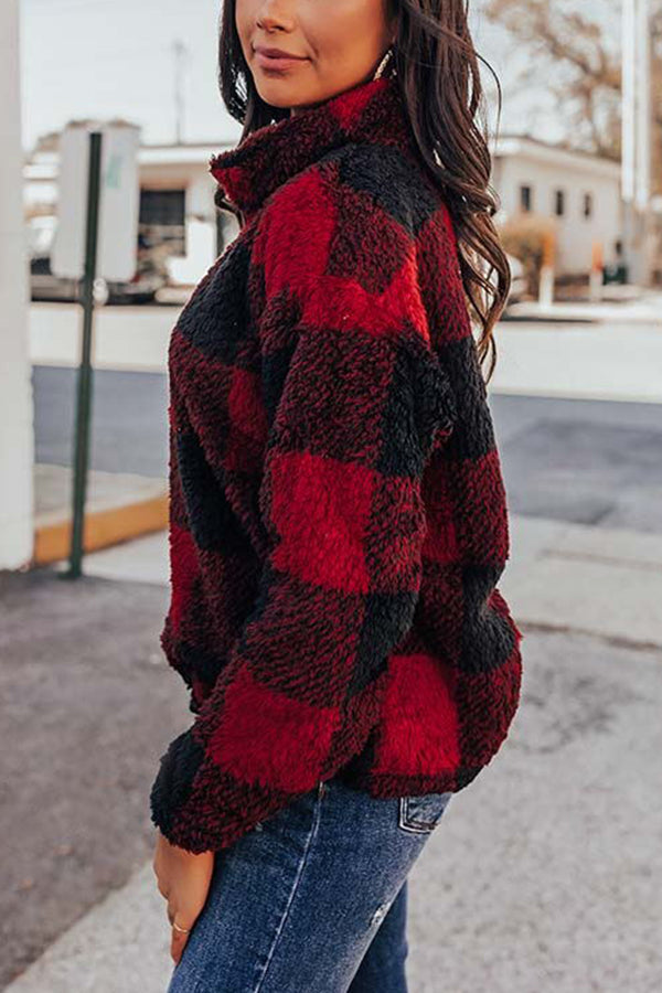 Stilla | Hyggelige Ferieforslag Sherpa Plaid Pullover