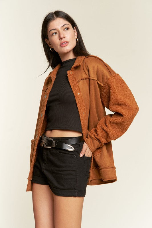 Stilla | Pels- Og Suede Jakke