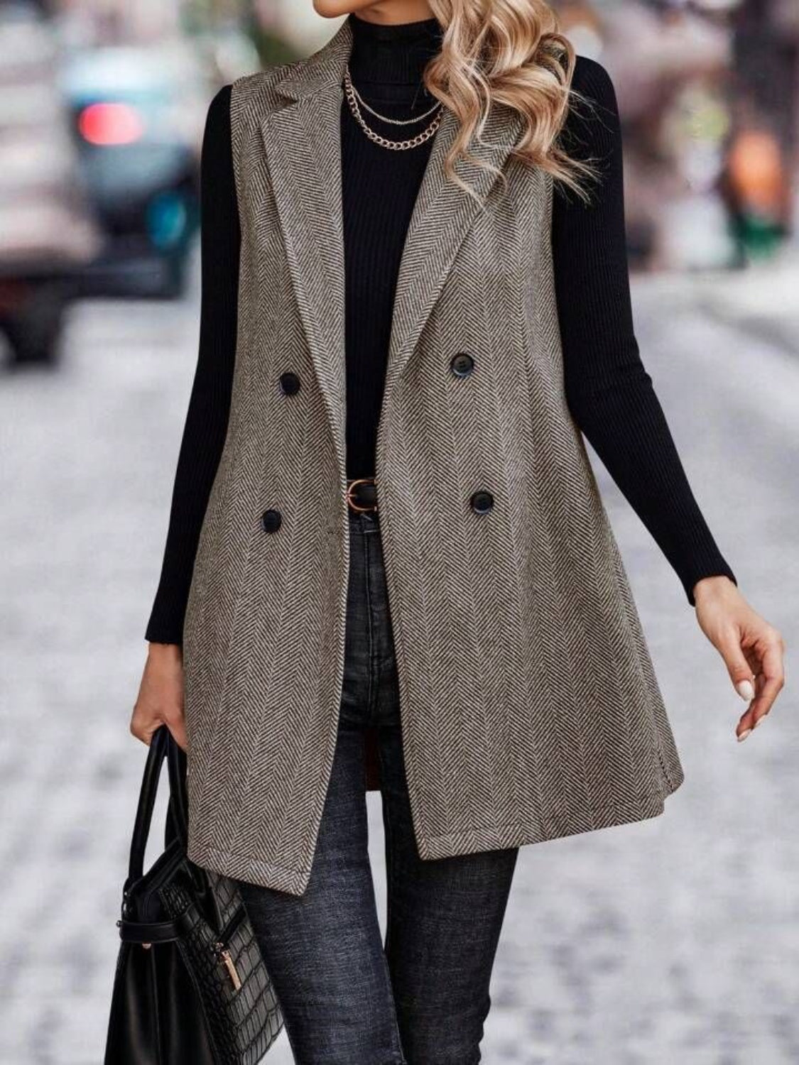 Stilla | Krave Nakke Longline Vest Frakke