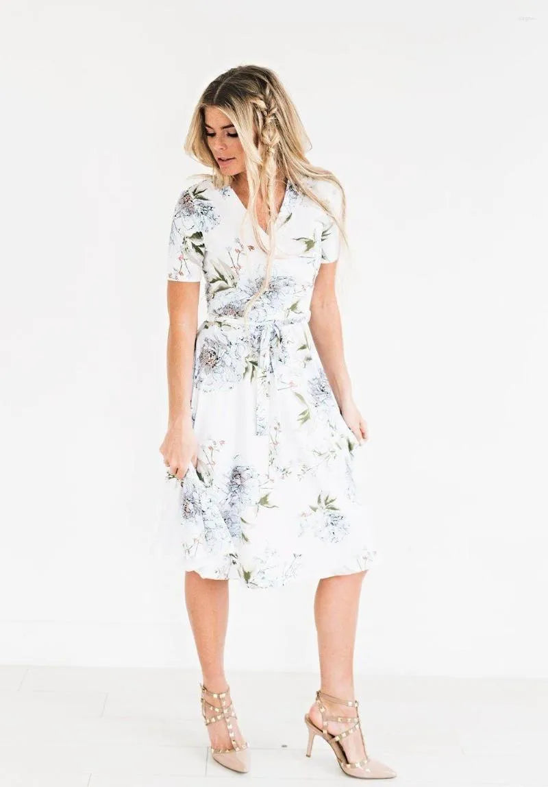 Stilla | Blomstret Midikjole