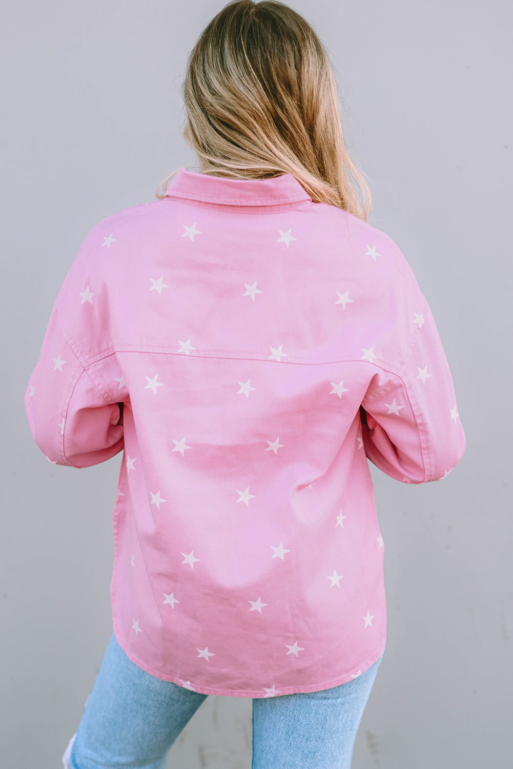 Stilla | Mønster Button Up Slid Denim Jakke