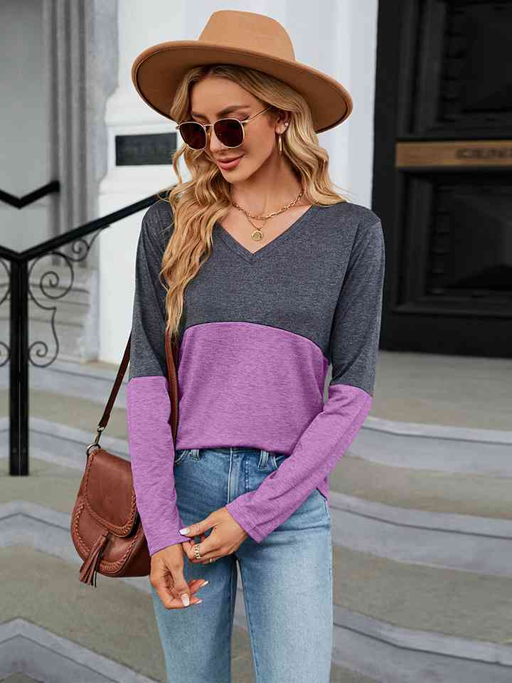 Stilla | Neck Langærmet T-shirt To-tone