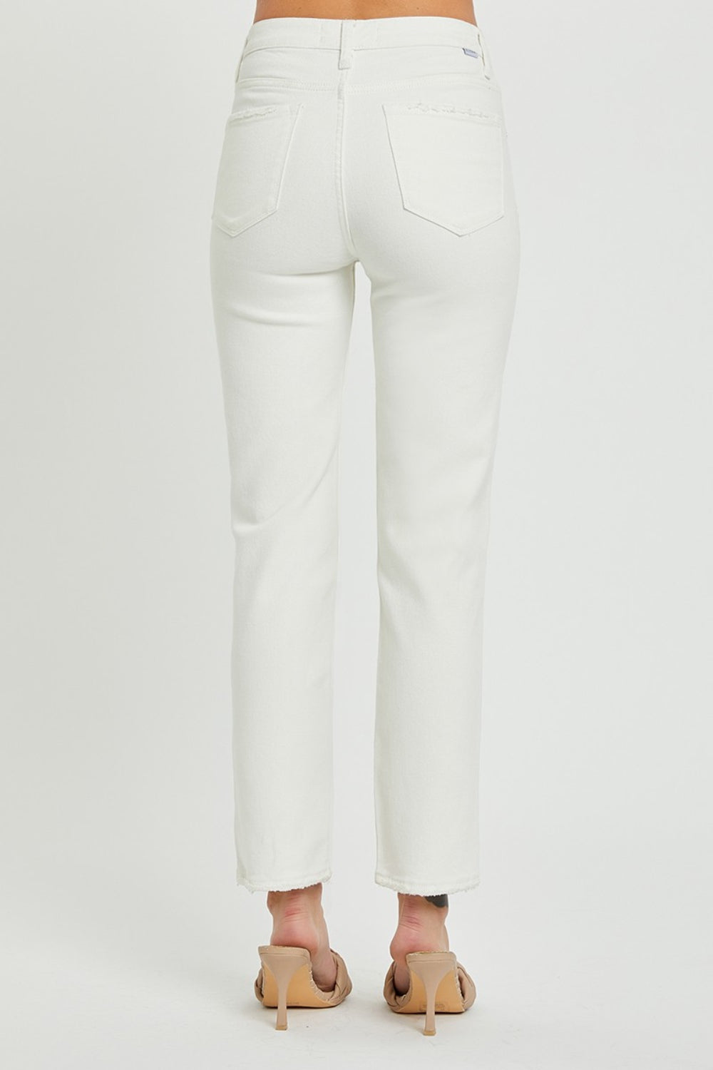 Stilla | Full Size Mid-Rise Tummy Control Straight Jeans