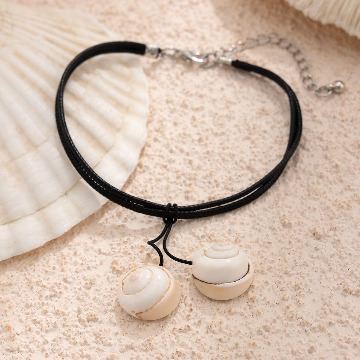 Chic Boho Shell Charm Voks Snor Perle Anklet