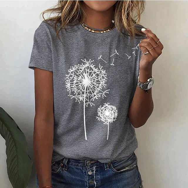 Stilla | Blød Bomulds Grafisk T-shirt Med Print