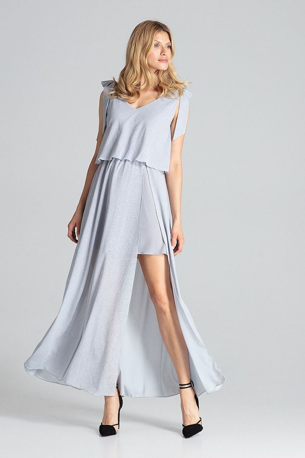 Stilla | Bind Skulder Sideslids Elegant Kjole Figl