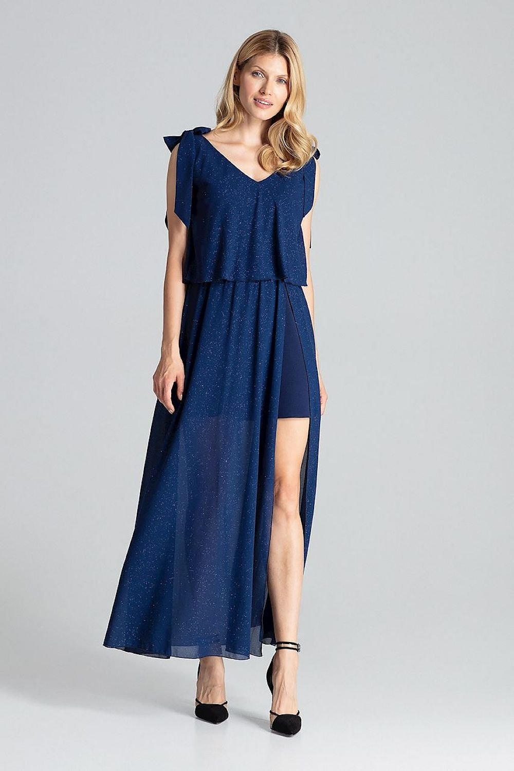 Stilla | Bind Skulder Sideslids Elegant Kjole Figl