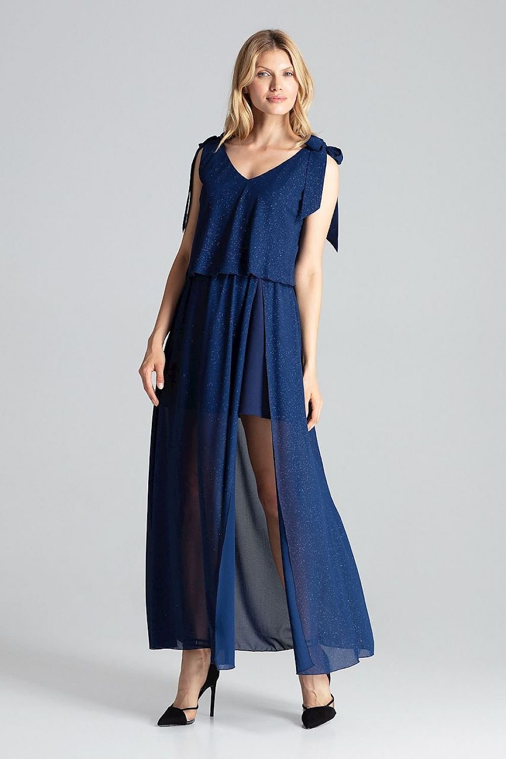 Stilla | Bind Skulder Sideslids Elegant Kjole Figl