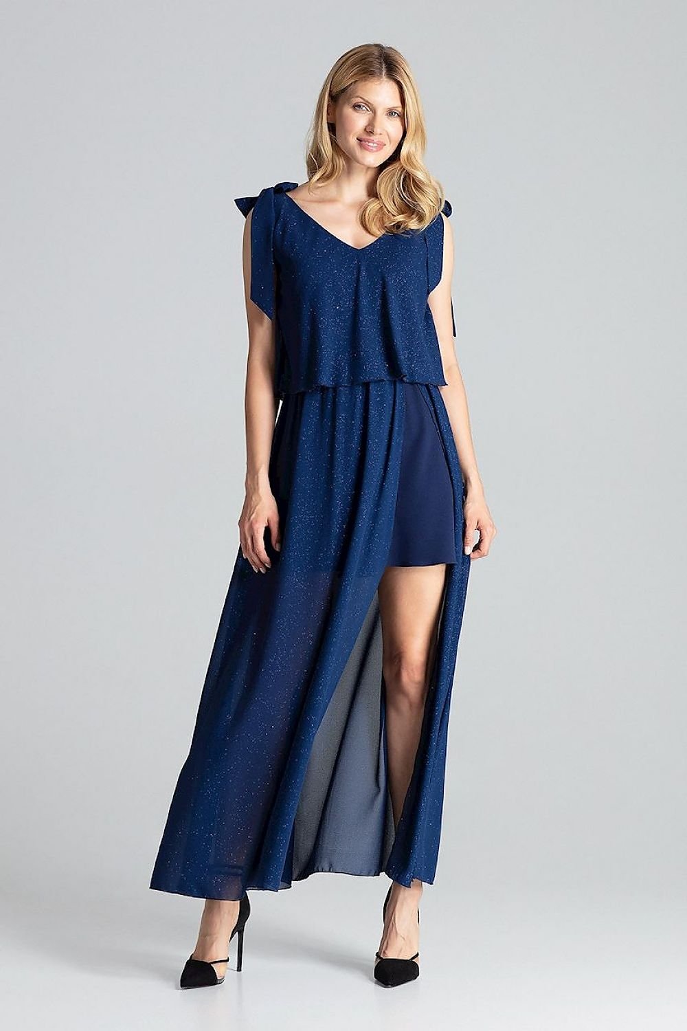 Stilla | Bind Skulder Sideslids Elegant Kjole Figl