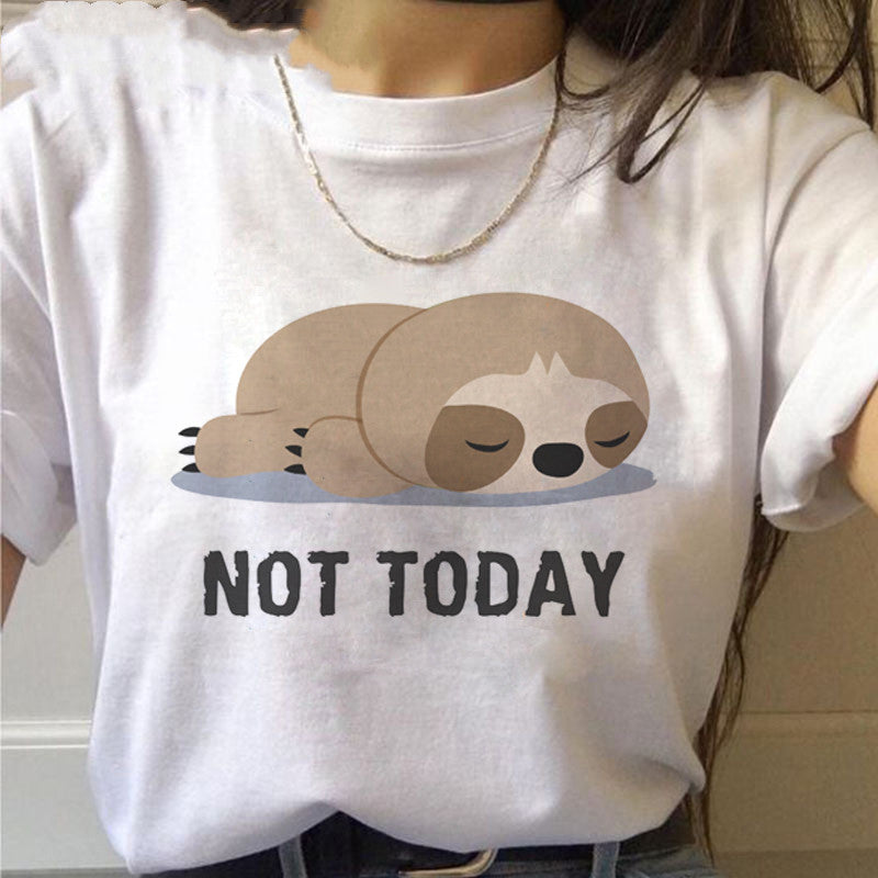 Stilla | Kawaii Sloth Printed T|shirt
