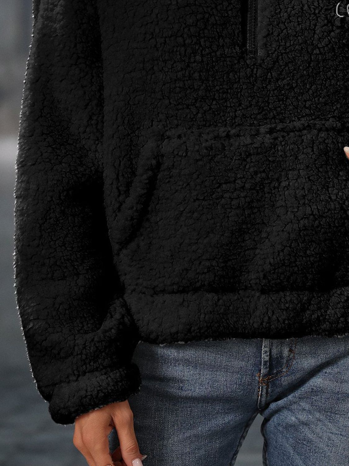 Stilla | Sweat Halv Lukket Hjerte Teddy Med Lange Ærmer