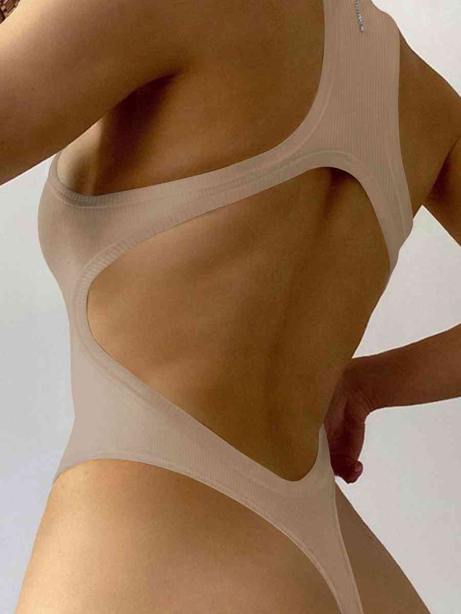 Stilla | Hals Åben Ryg Ribbet Ærmeløs Bodysuit