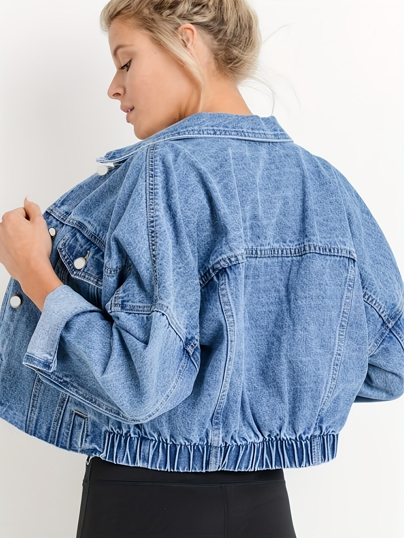 Stilla | Blå Denimjakker Med Korte Revers