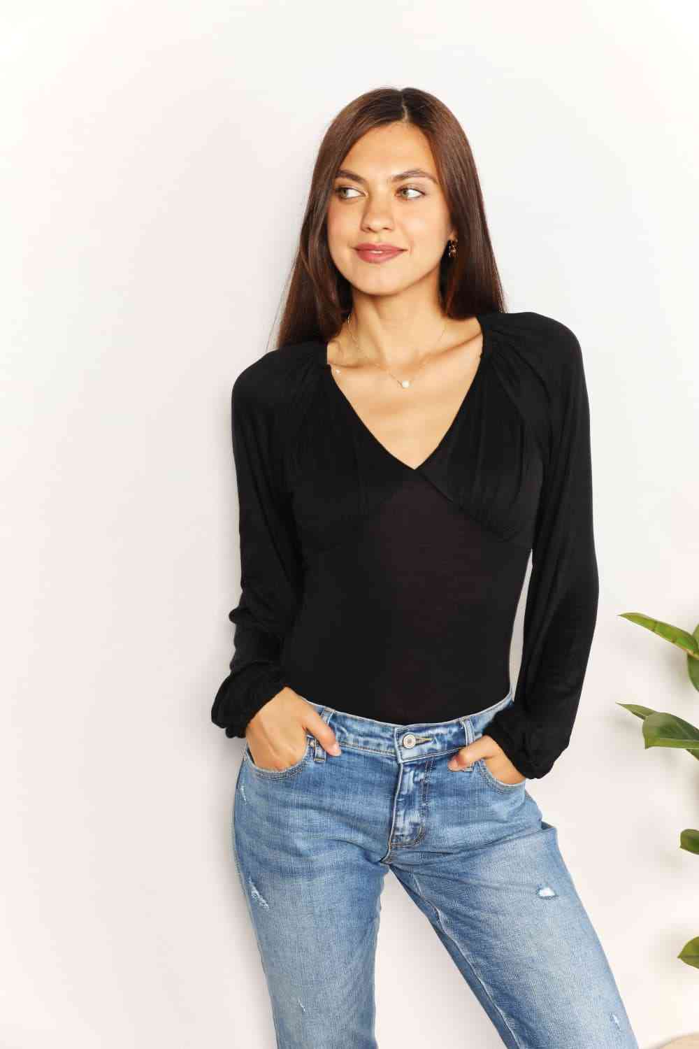 Stilla | Code Full Size V- Neck Bodysuit