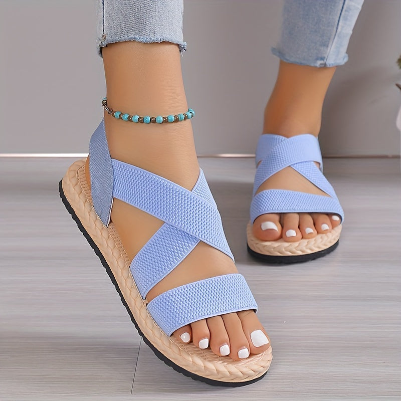 Stilla | Flade Sandaler Med Åbne Tæer Og Elastisk Rem