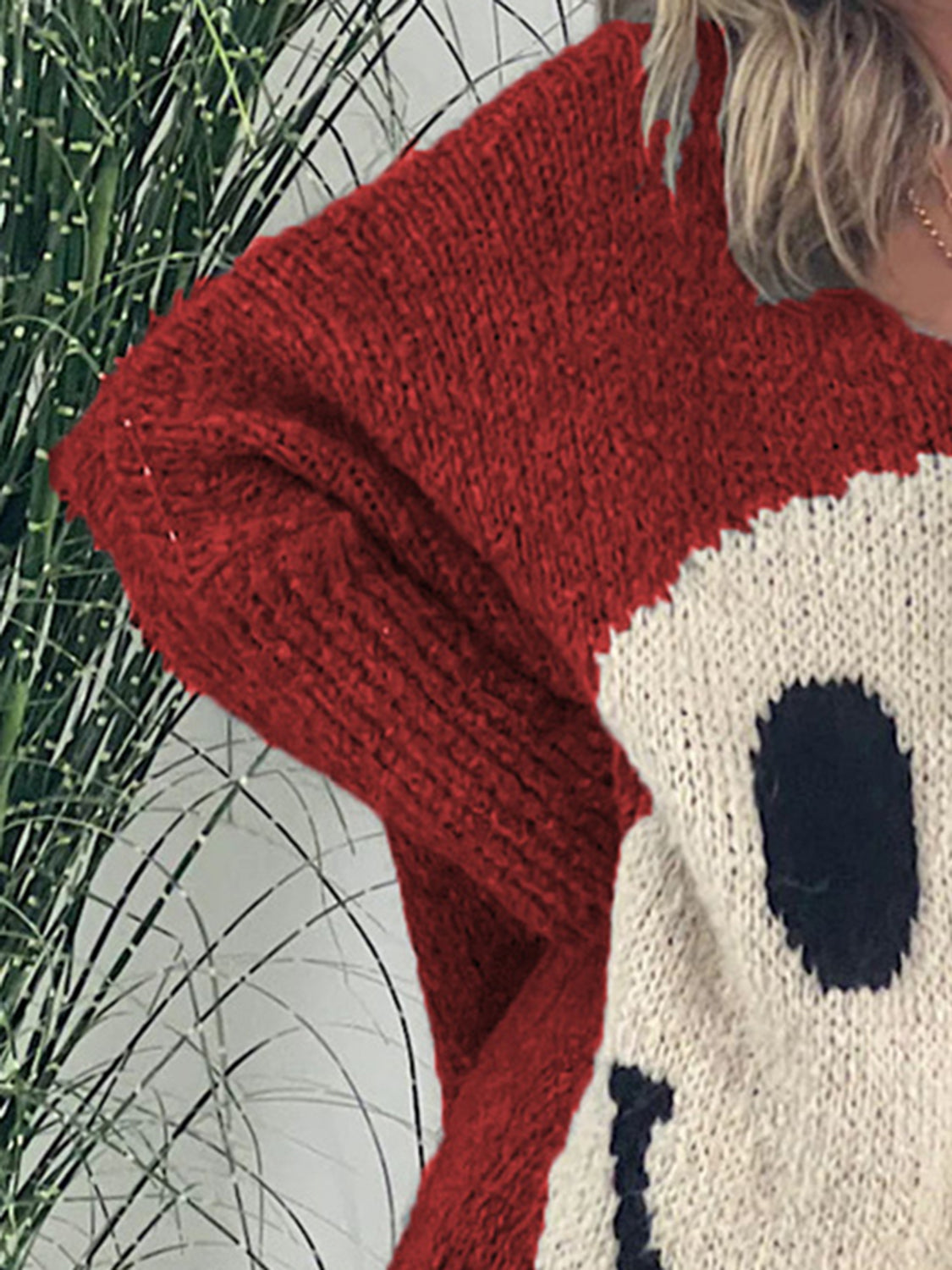 Stilla | Face V-Hals Lange Ærmer Sweater