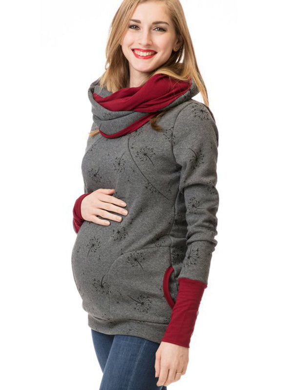 Stilla | Taske Med Lynlås Højhalset Amme Sweater Multifunktionel Graviditets Sweatshirt