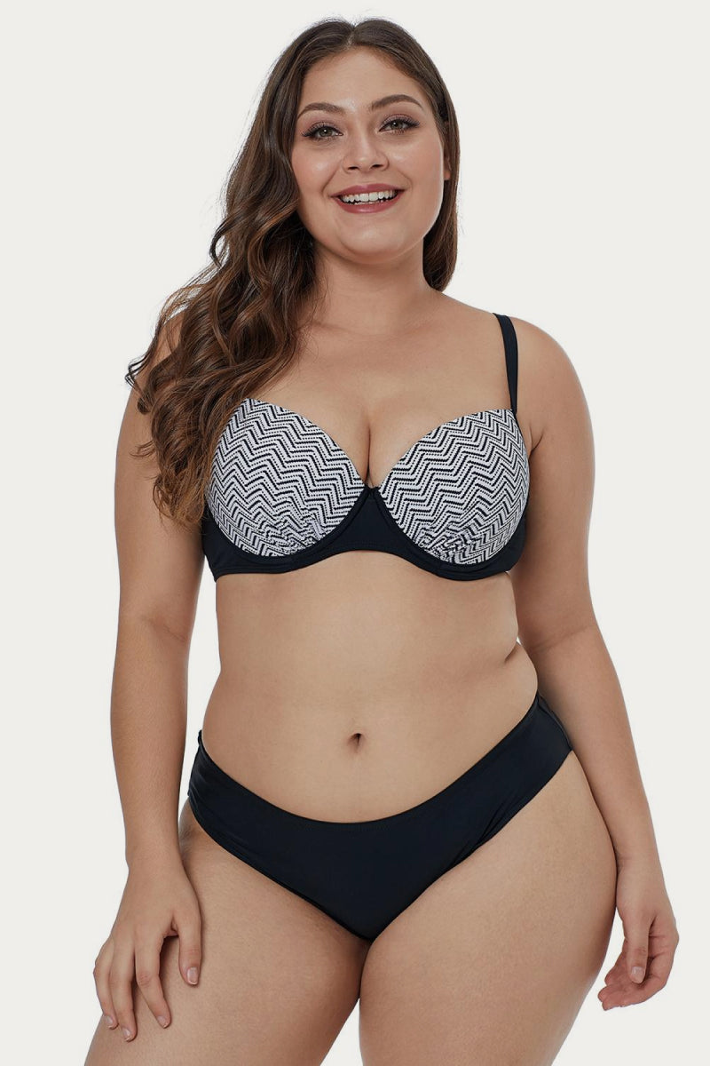 Stilla | Print Plus Size Bikini Sæt
