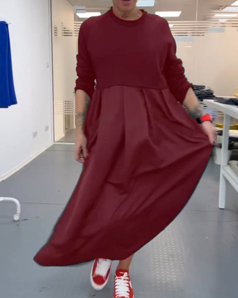 Stilla | Casual Poplin Kjole Med Brede Ærmer