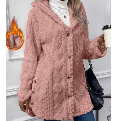 Stilla | Hætte cardigan med knapper