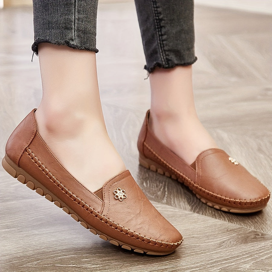 Stilla | Lette Dame Flade Loafers, Skridsikre Slip on Sko