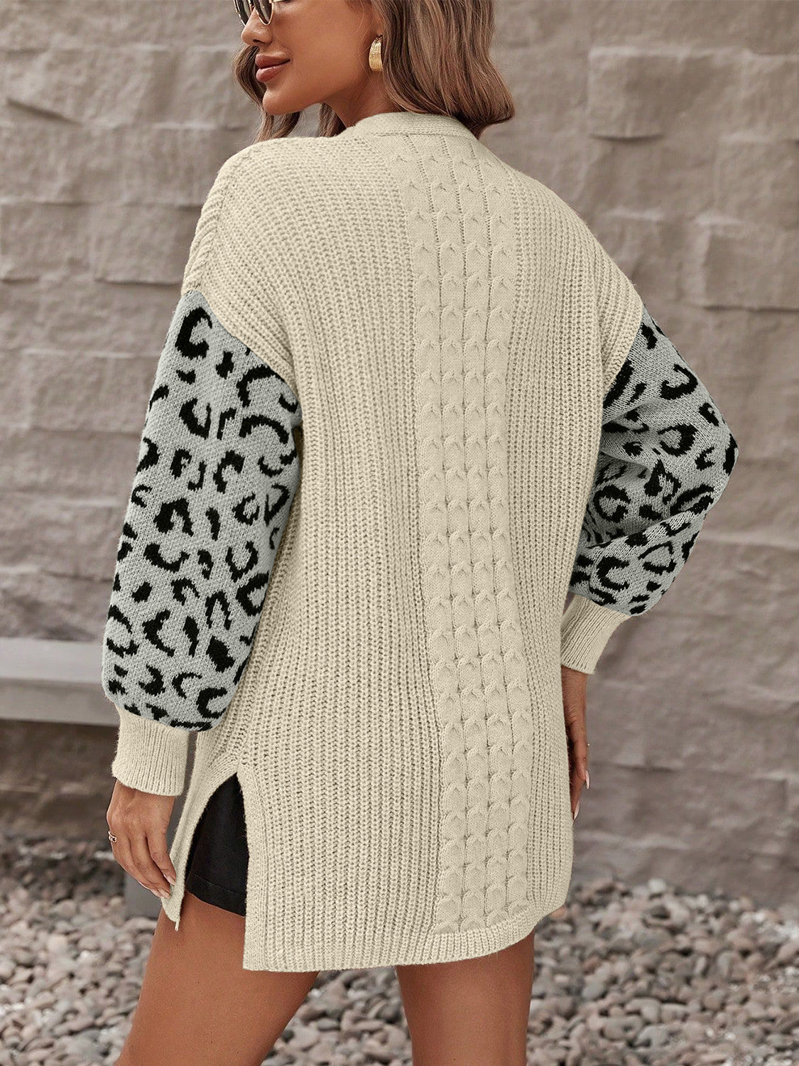 Stilla | Leopard Åben Front Cardigan