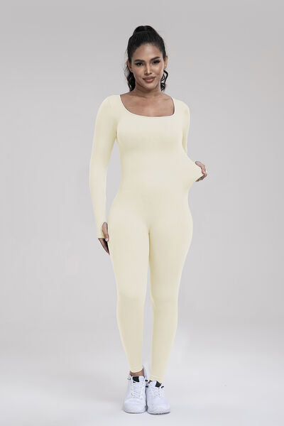 Stilla | Neck Langærmet Aktiv Jumpsuit