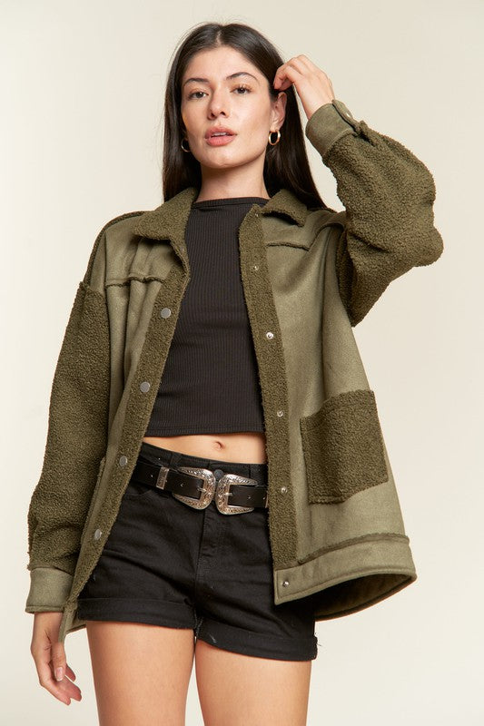 Stilla | Pels- Og Suede Jakke