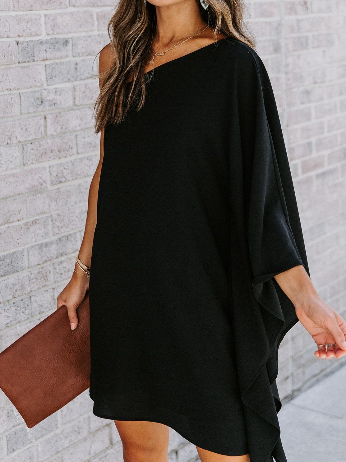 Stilla | Skulder Kimono Ærme Mini Kjole