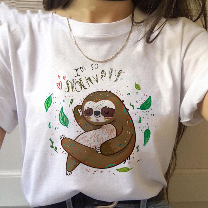 Stilla | Kawaii Sloth Printed T|shirt